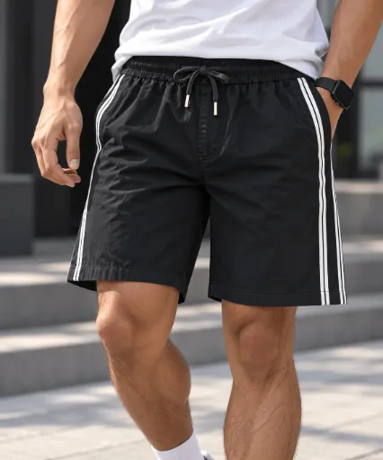 STRIPPED CARGO SHORTS