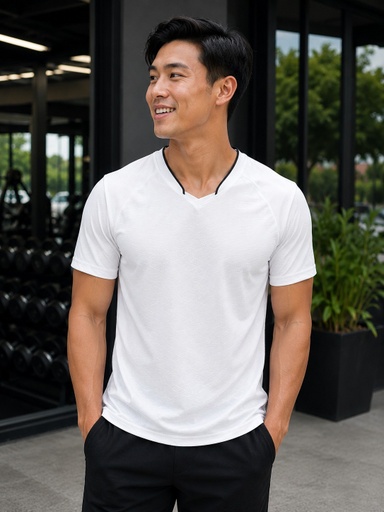 PIPPED COLLAR TEE