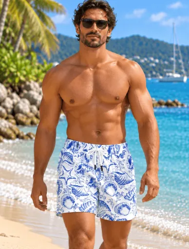 SEA SHELL SWIM TRUNKS