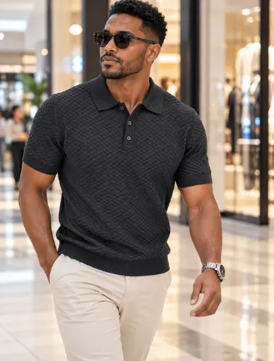 POPCORN KNITTED POLO